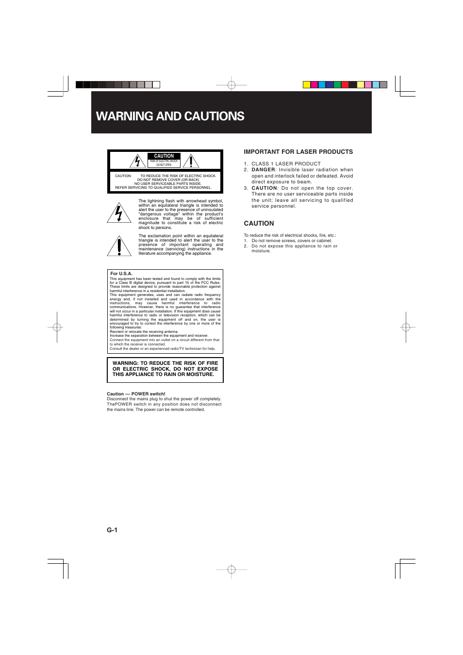 Warning and cautions | JVC XL-MC2000BK User Manual | Page 2 / 20