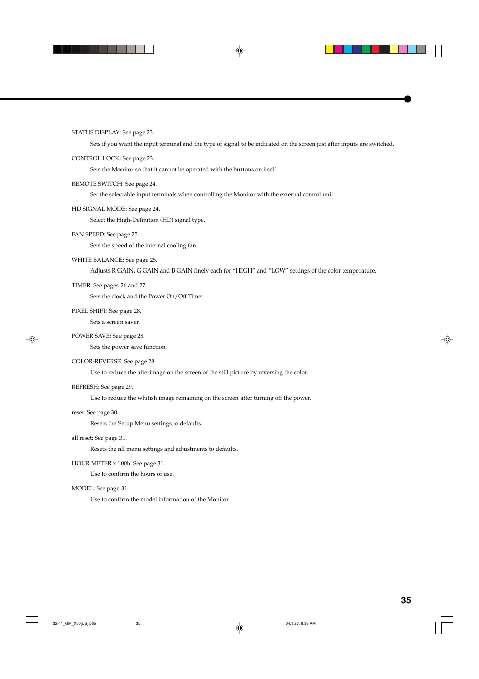 JVC GM X50U User Manual | Page 36 / 128