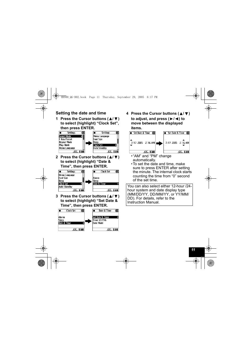 JVC XA-HD500S User Manual | Page 11 / 26