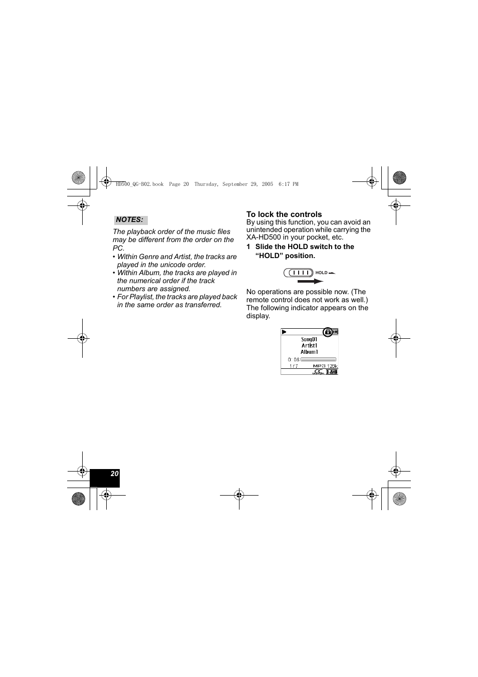 JVC XA-HD500S User Manual | Page 20 / 26