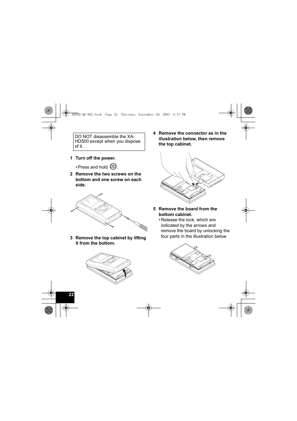 JVC XA-HD500S User Manual | Page 22 / 26
