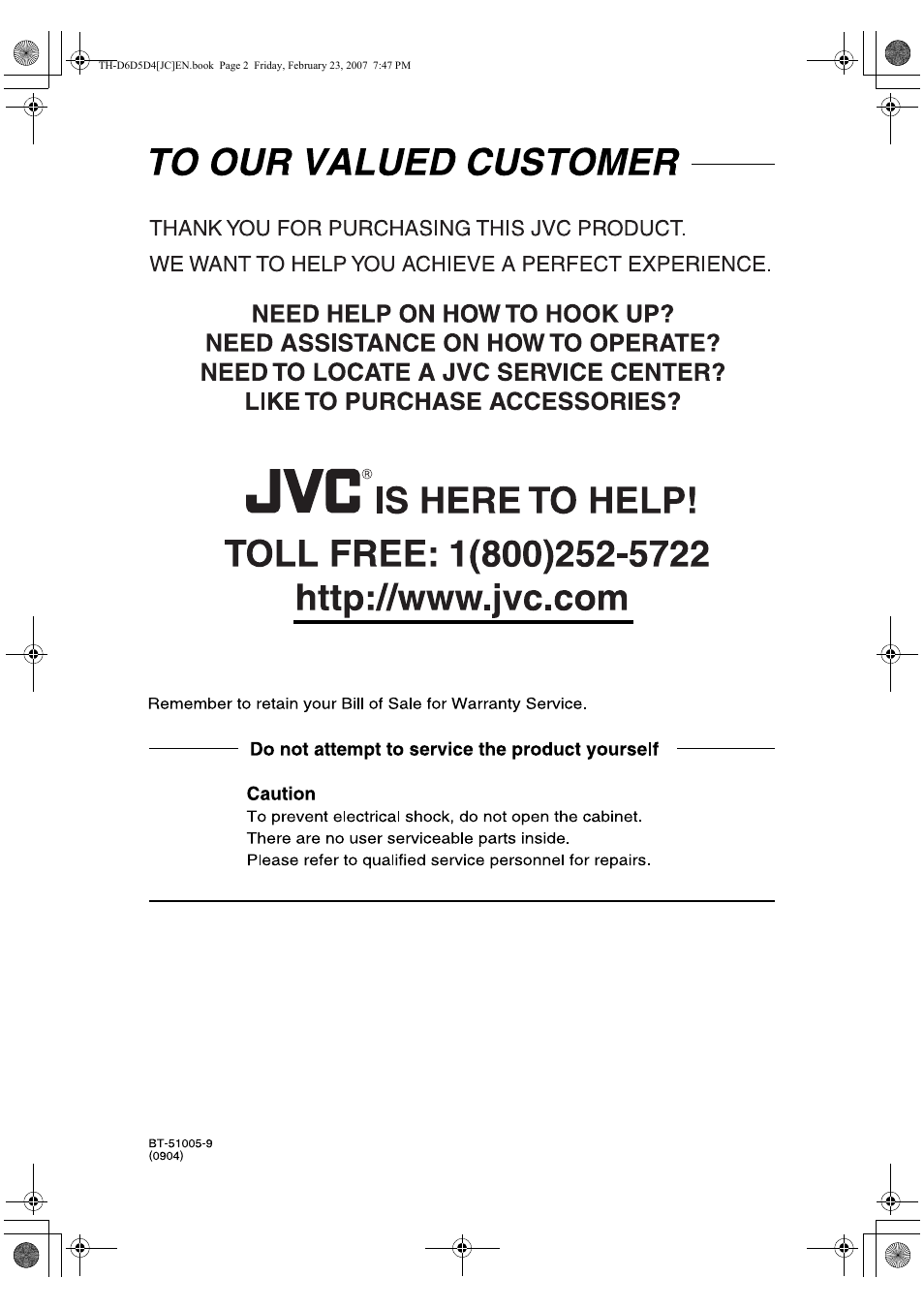 JVC THD60 User Manual | Page 39 / 40