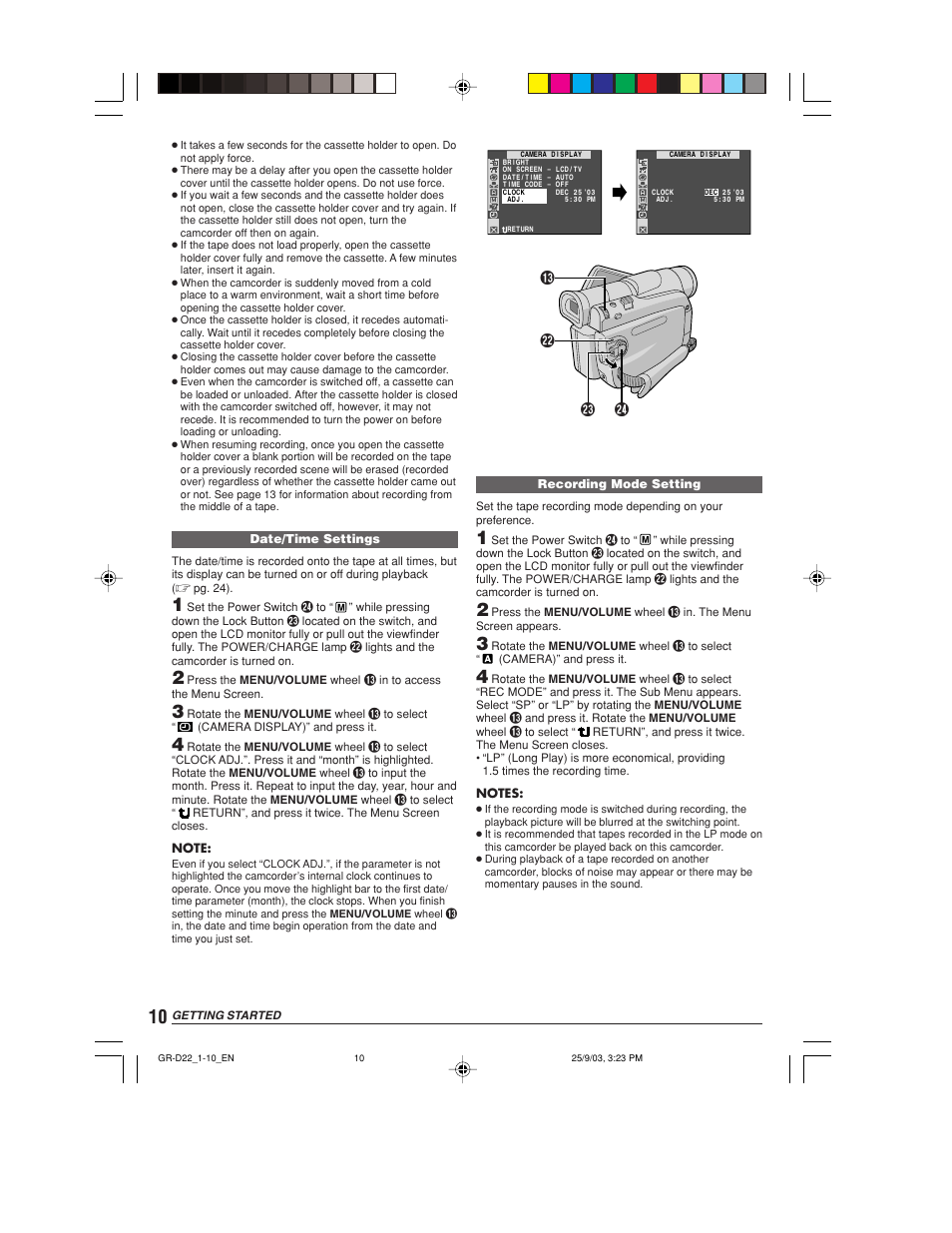 Rw # e | JVC GR-D22 User Manual | Page 10 / 40