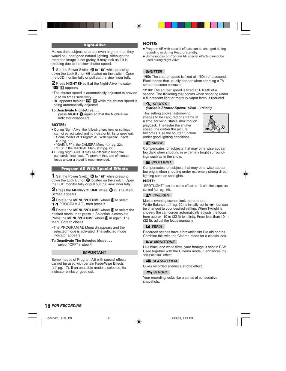 JVC GR-D22 User Manual | Page 16 / 40