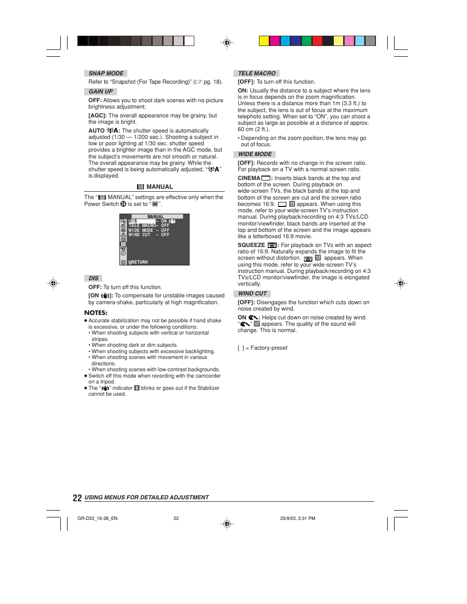 JVC GR-D22 User Manual | Page 22 / 40