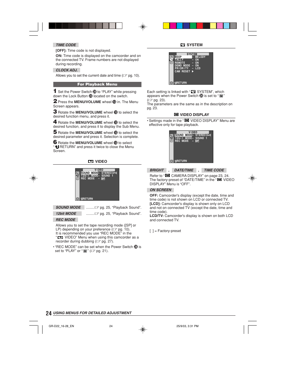 JVC GR-D22 User Manual | Page 24 / 40