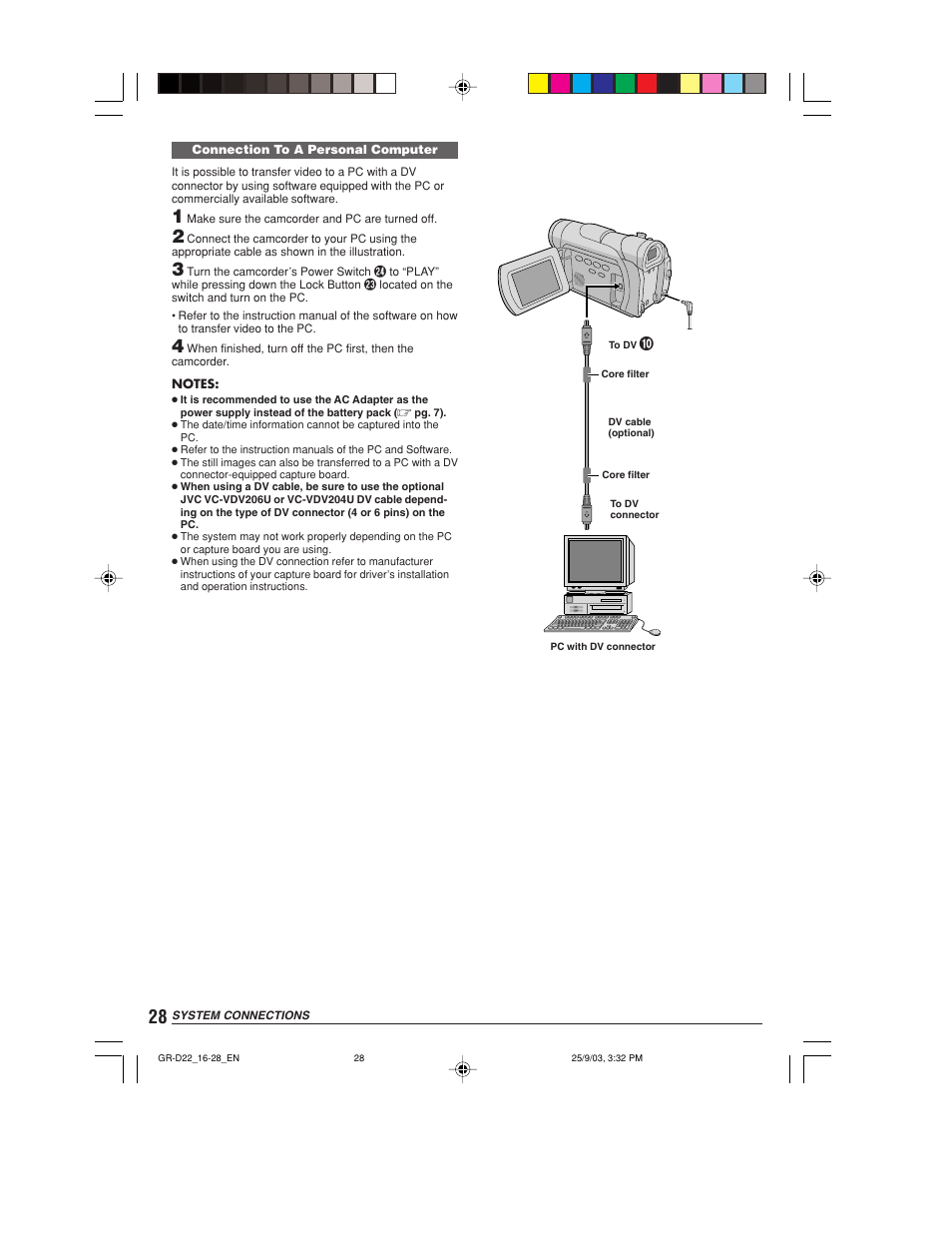 JVC GR-D22 User Manual | Page 28 / 40