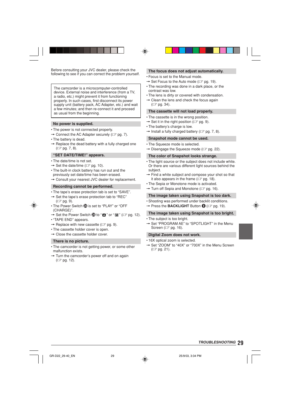 JVC GR-D22 User Manual | Page 29 / 40