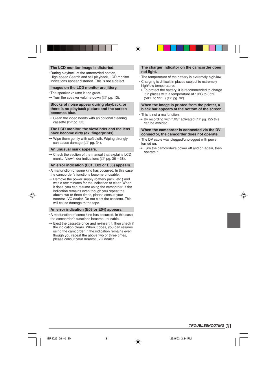 JVC GR-D22 User Manual | Page 31 / 40