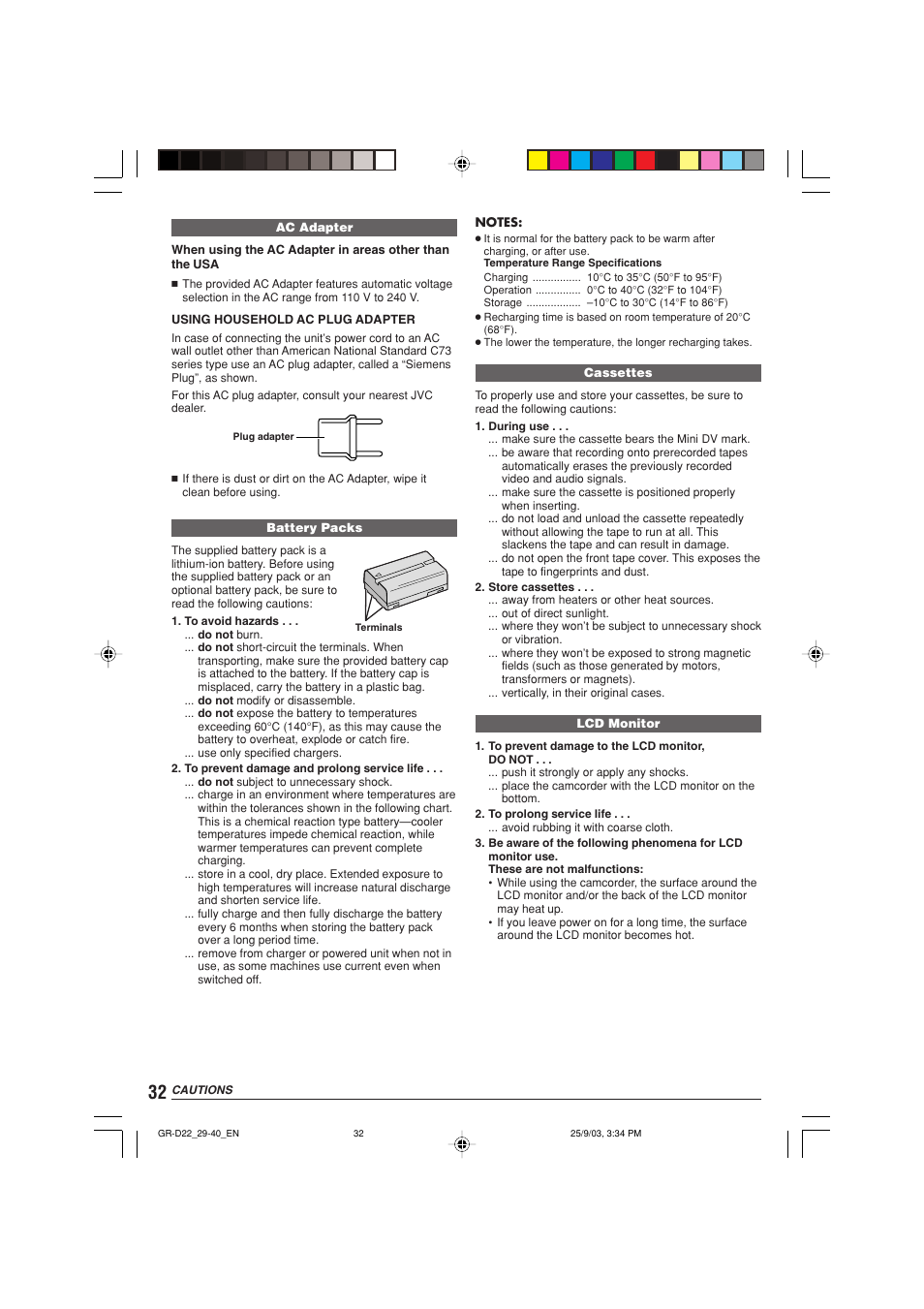 JVC GR-D22 User Manual | Page 32 / 40
