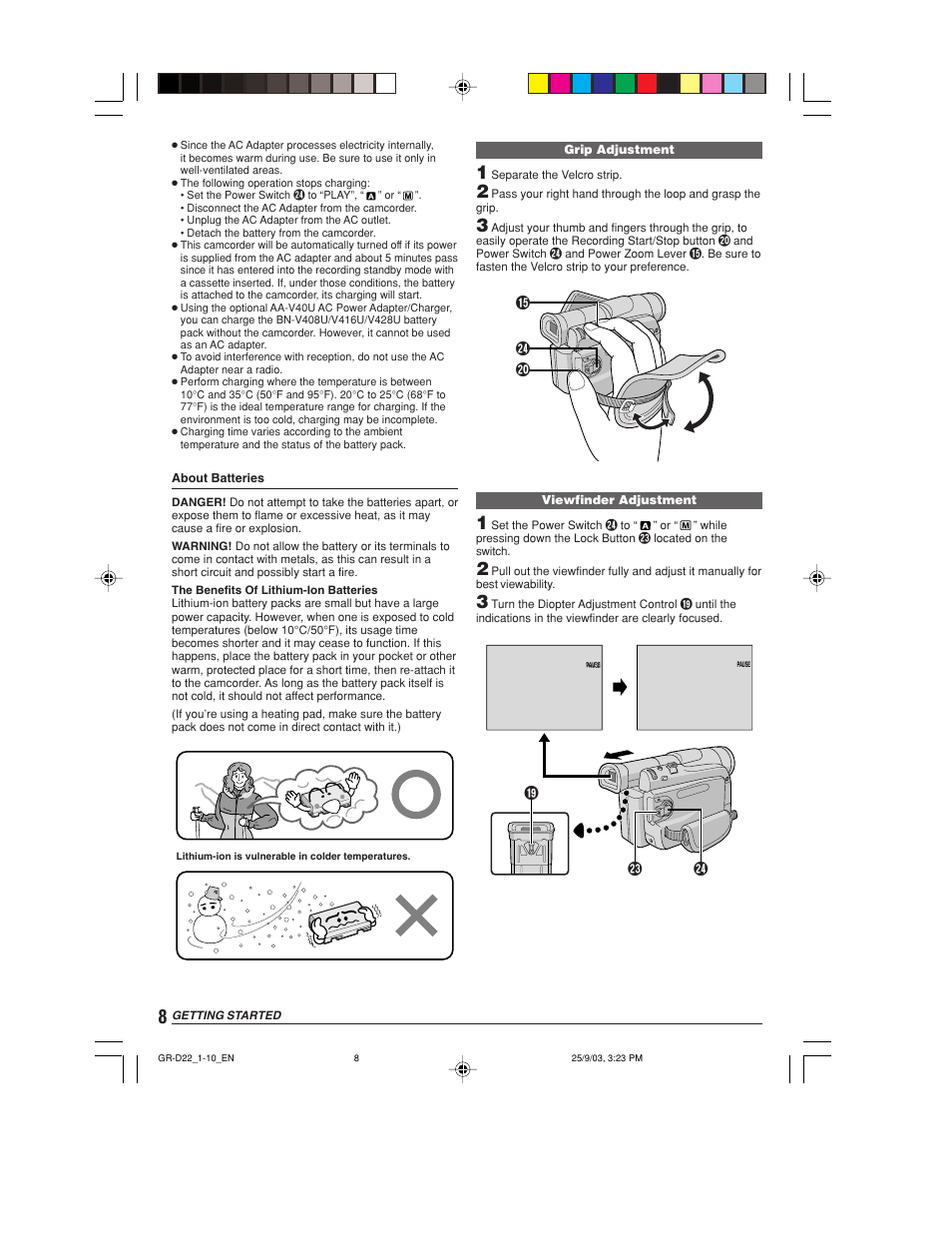 JVC GR-D22 User Manual | Page 8 / 40