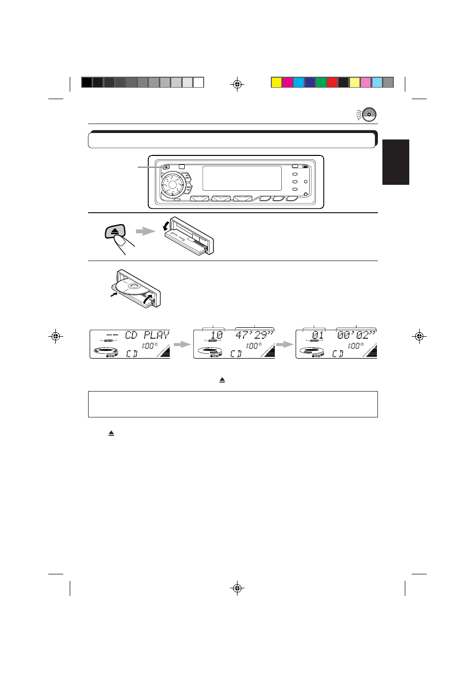 Cd operations, Playing a cd | JVC KD-MX3000R User Manual | Page 19 / 54