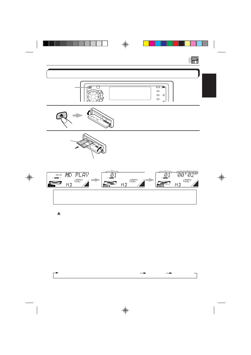 Md operations, Playing an md | JVC KD-MX3000R User Manual | Page 23 / 54