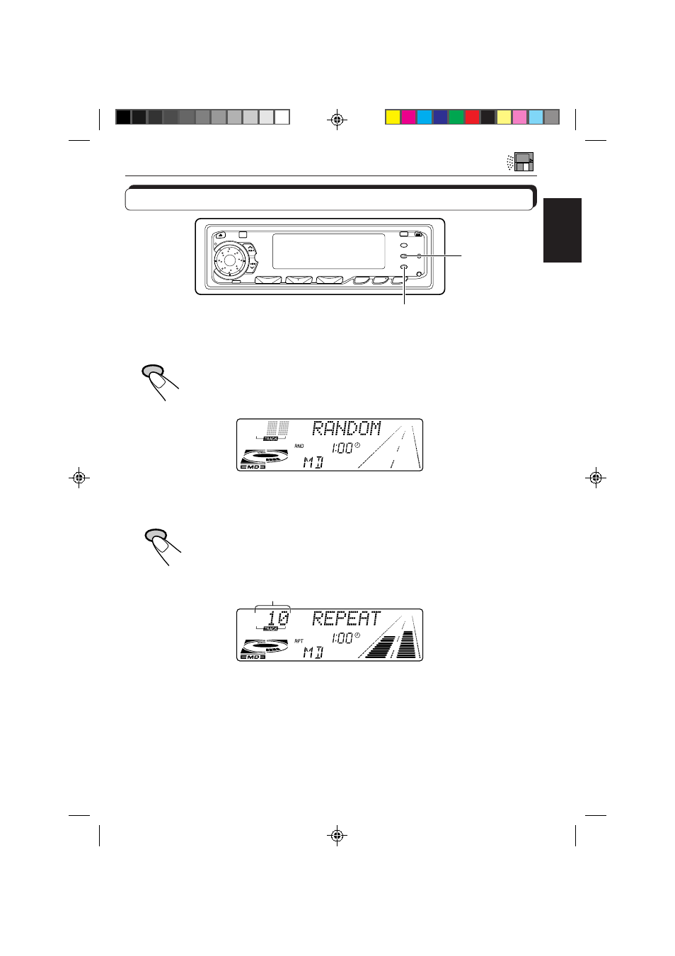 Selecting md playback modes | JVC KD-MX3000R User Manual | Page 25 / 54