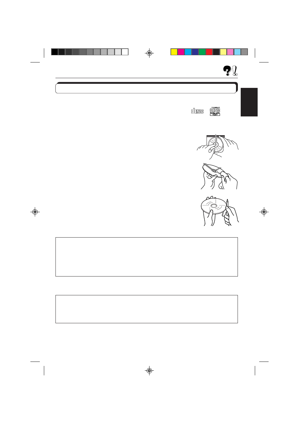 Maintenance, Handling discs, Taking care of cds | JVC KD-MX3000R User Manual | Page 49 / 54