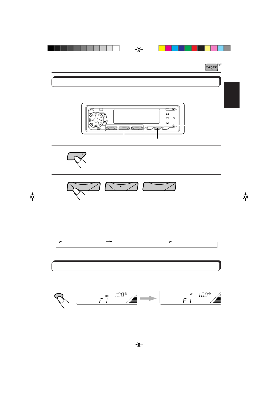 Tuning into a preset station, Selecting fm reception sound | JVC KD-MX3000R User Manual | Page 9 / 54