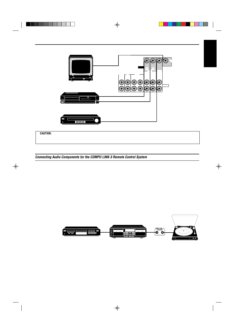 English, Page 8 video component connections | JVC LET0021-001A User Manual | Page 13 / 42