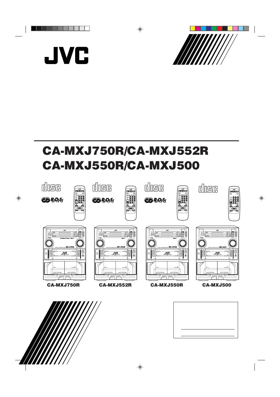 JVC Compact Component System CA-MXJ500 User Manual | 34 pages