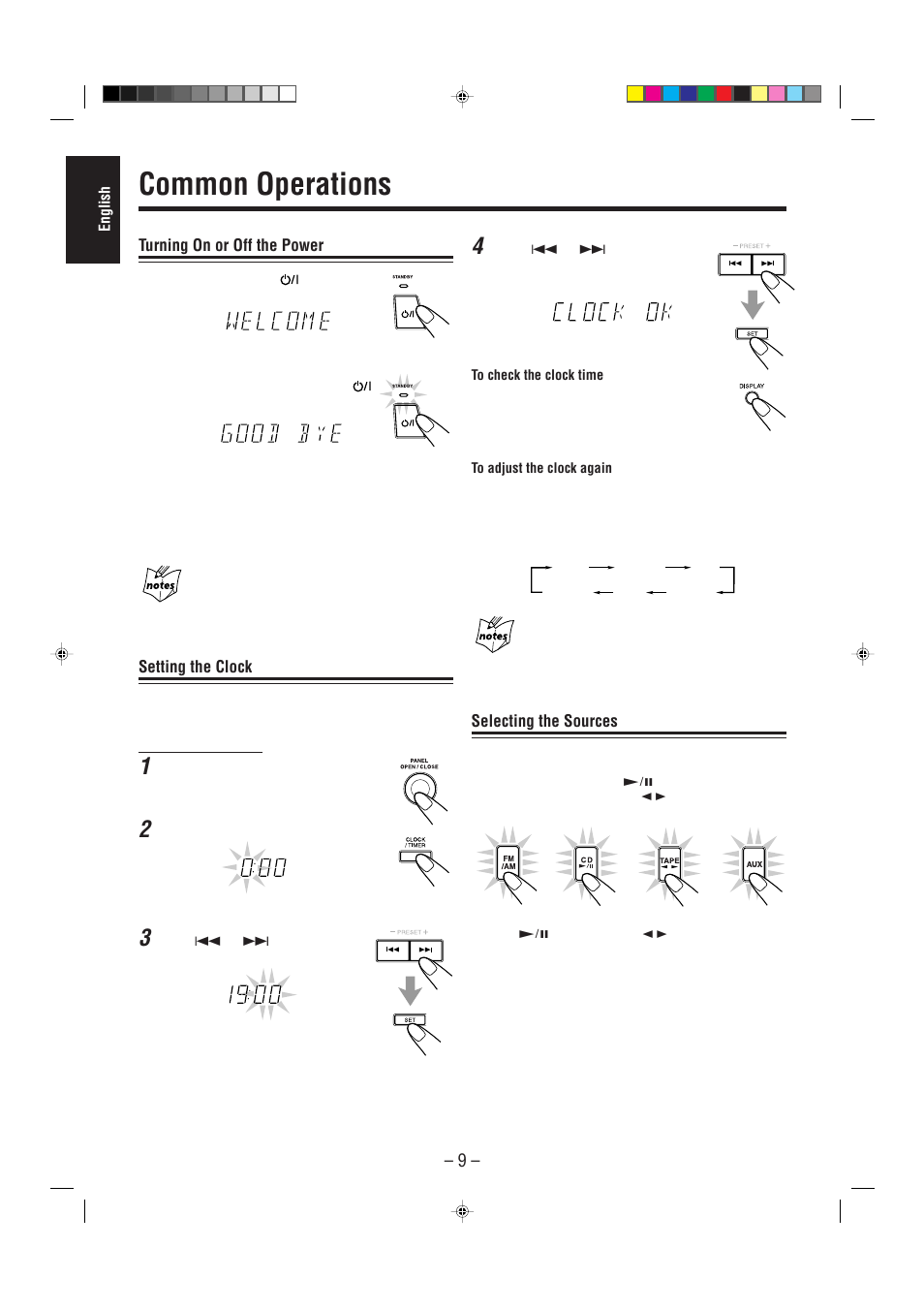 Common operations | JVC Compact Component System CA-MXJ500 User Manual | Page 14 / 34