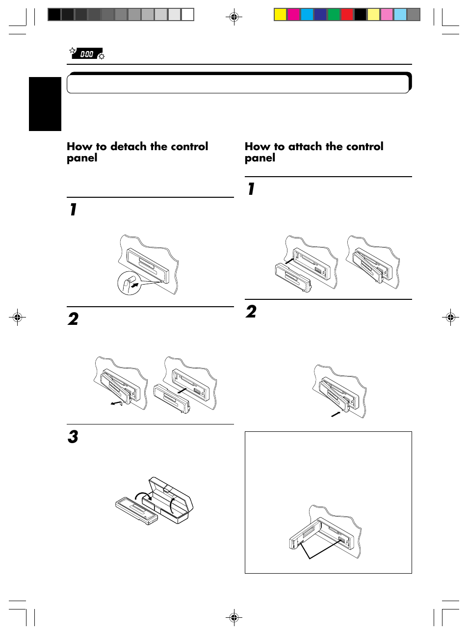Detaching the control panel | JVC KS-FX12WT User Manual | Page 14 / 21