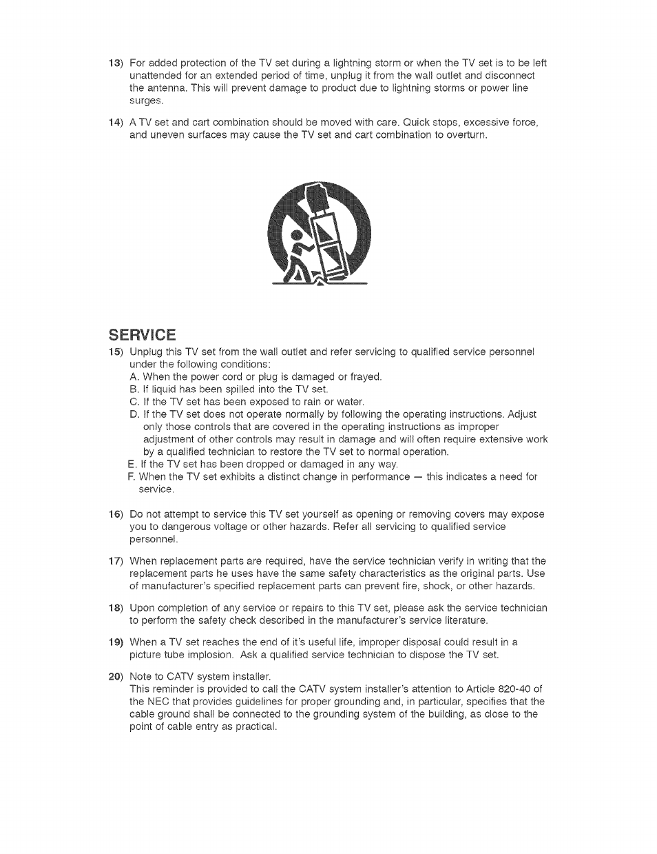 Service | JVC AVO56WF30 User Manual | Page 5 / 68