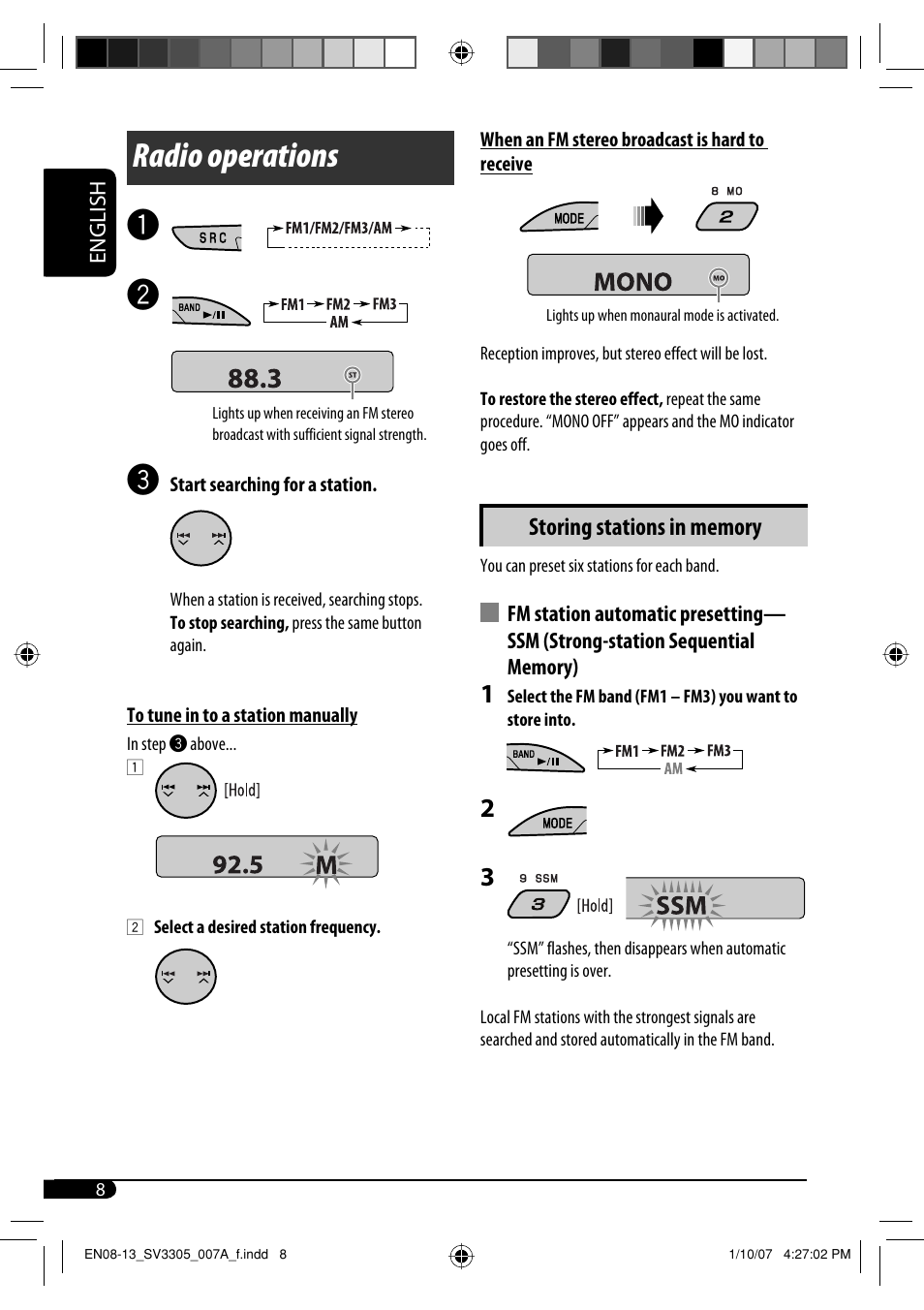 Radio operations | JVC GET0471-001A User Manual | Page 38 / 60