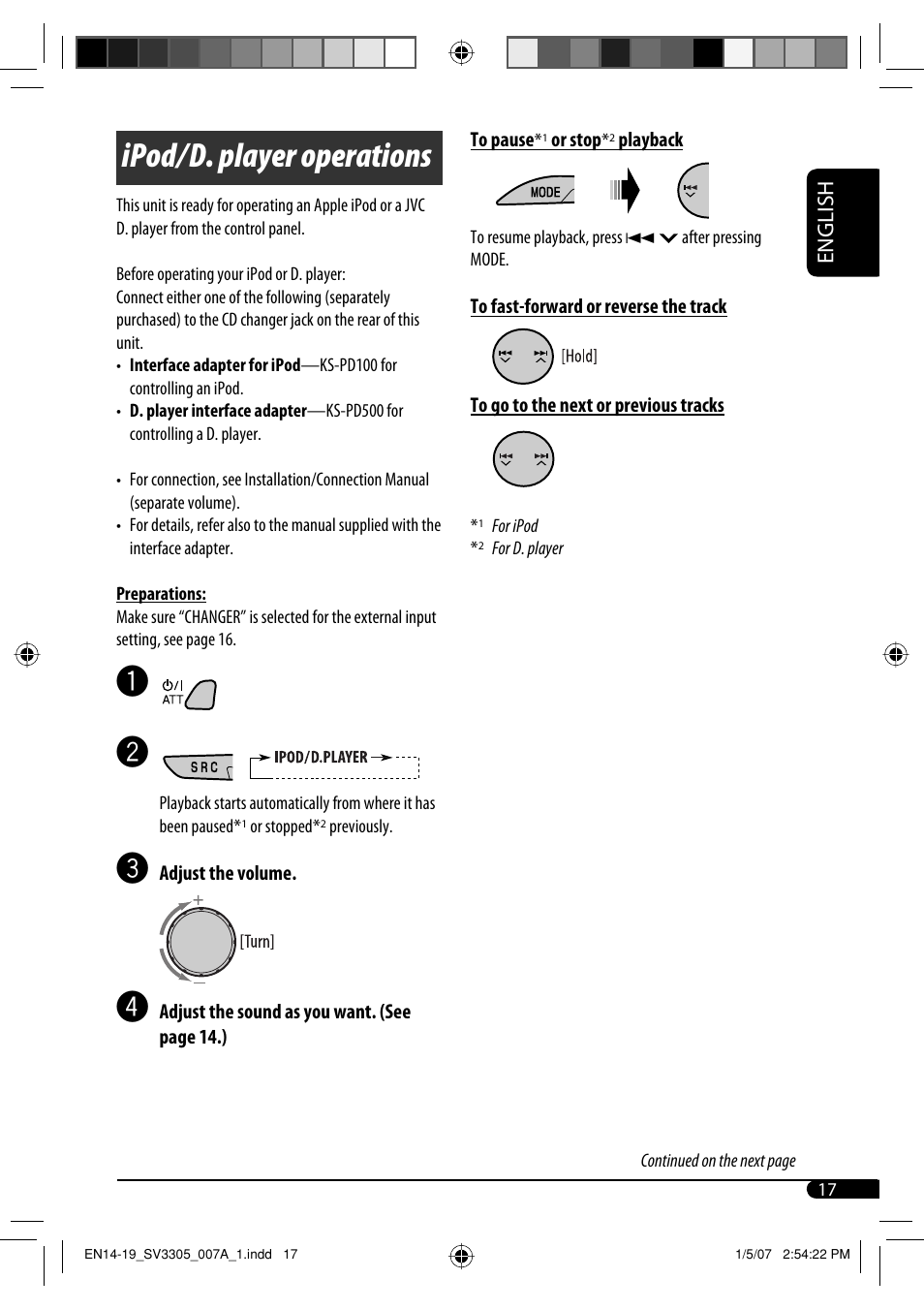 Ipod / d. player operations | JVC GET0471-001A User Manual | Page 47 / 60