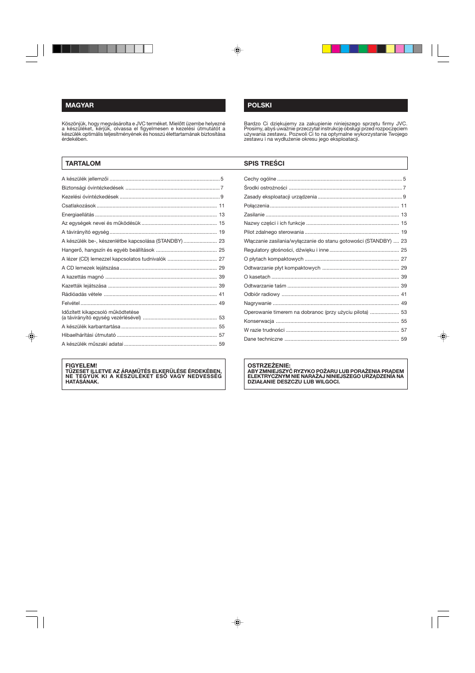 JVC DX-E55EV User Manual | Page 3 / 60