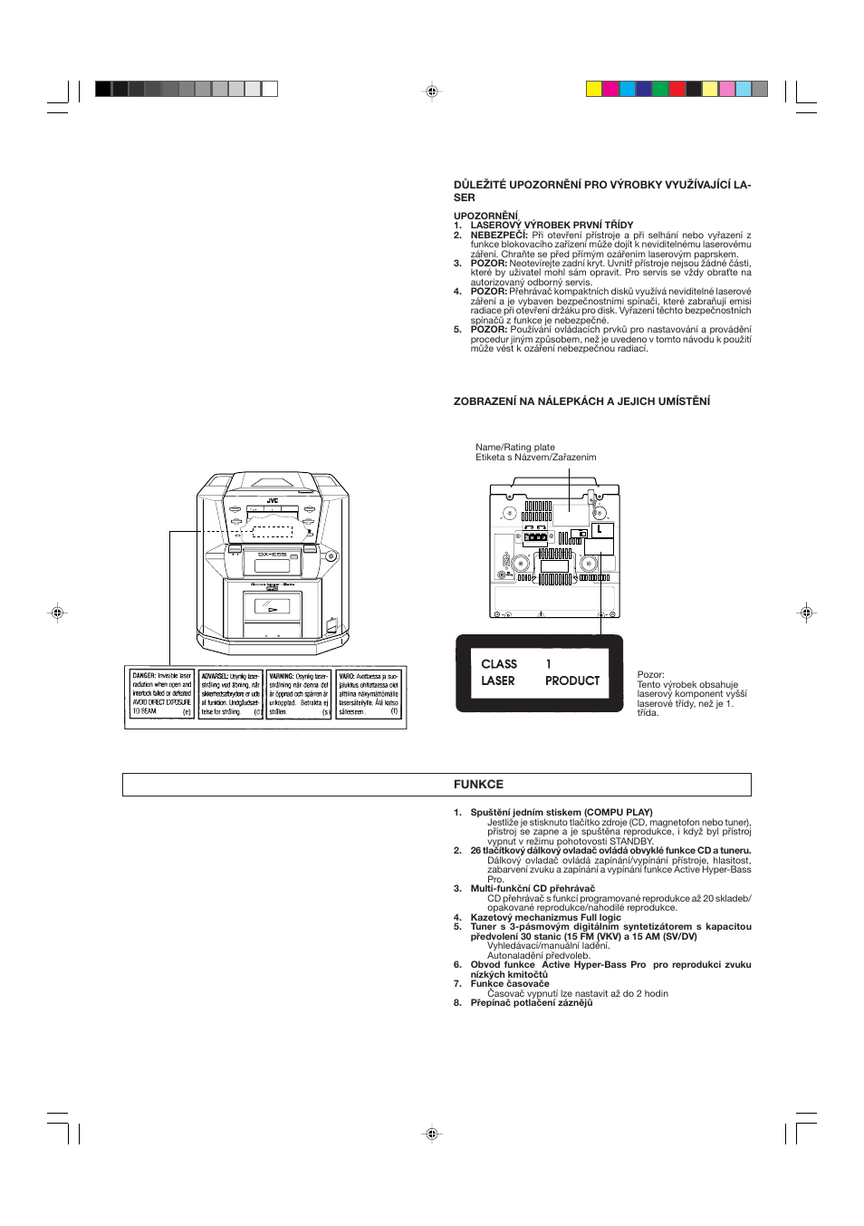 1 2 3 norm, Dc in 12v | JVC DX-E55EV User Manual | Page 4 / 60