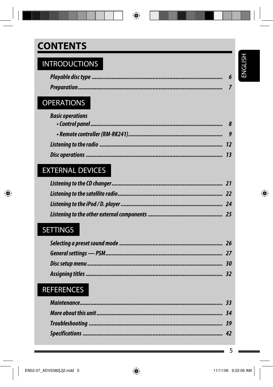 JVC KD-DV5300 User Manual | Page 5 / 50