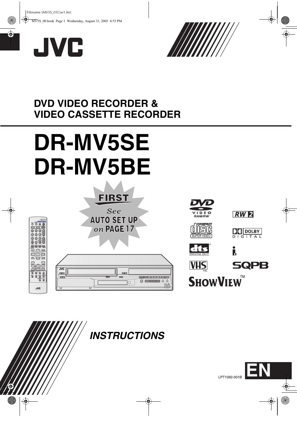 JVC DR-MV5SE User Manual | 100 pages