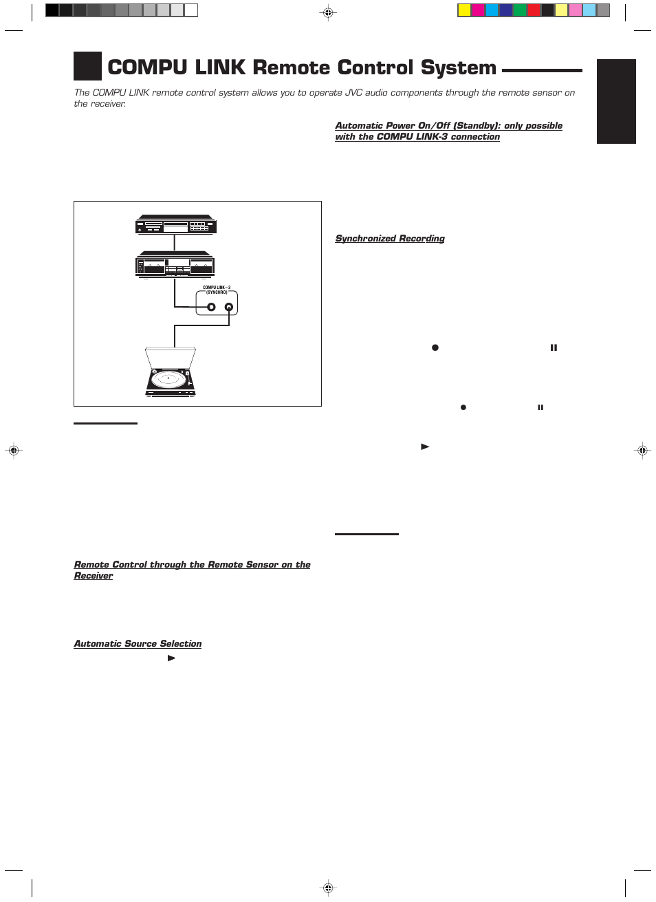 Compu link remote control system, English | JVC RX-889PGD User Manual | Page 39 / 56