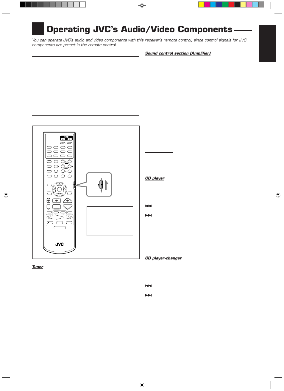 Operating jvc’s audio/video components, English | JVC RX-889PGD User Manual | Page 45 / 56