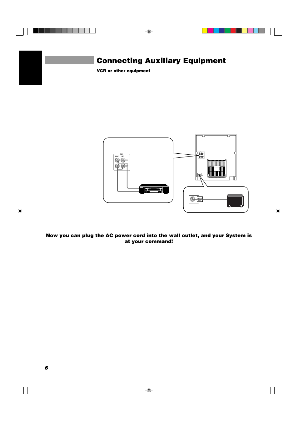 Connecting auxiliary equipment | JVC CA-V908T User Manual | Page 10 / 58