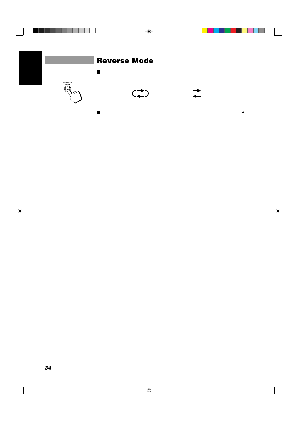 Reverse mode | JVC CA-V908T User Manual | Page 38 / 58