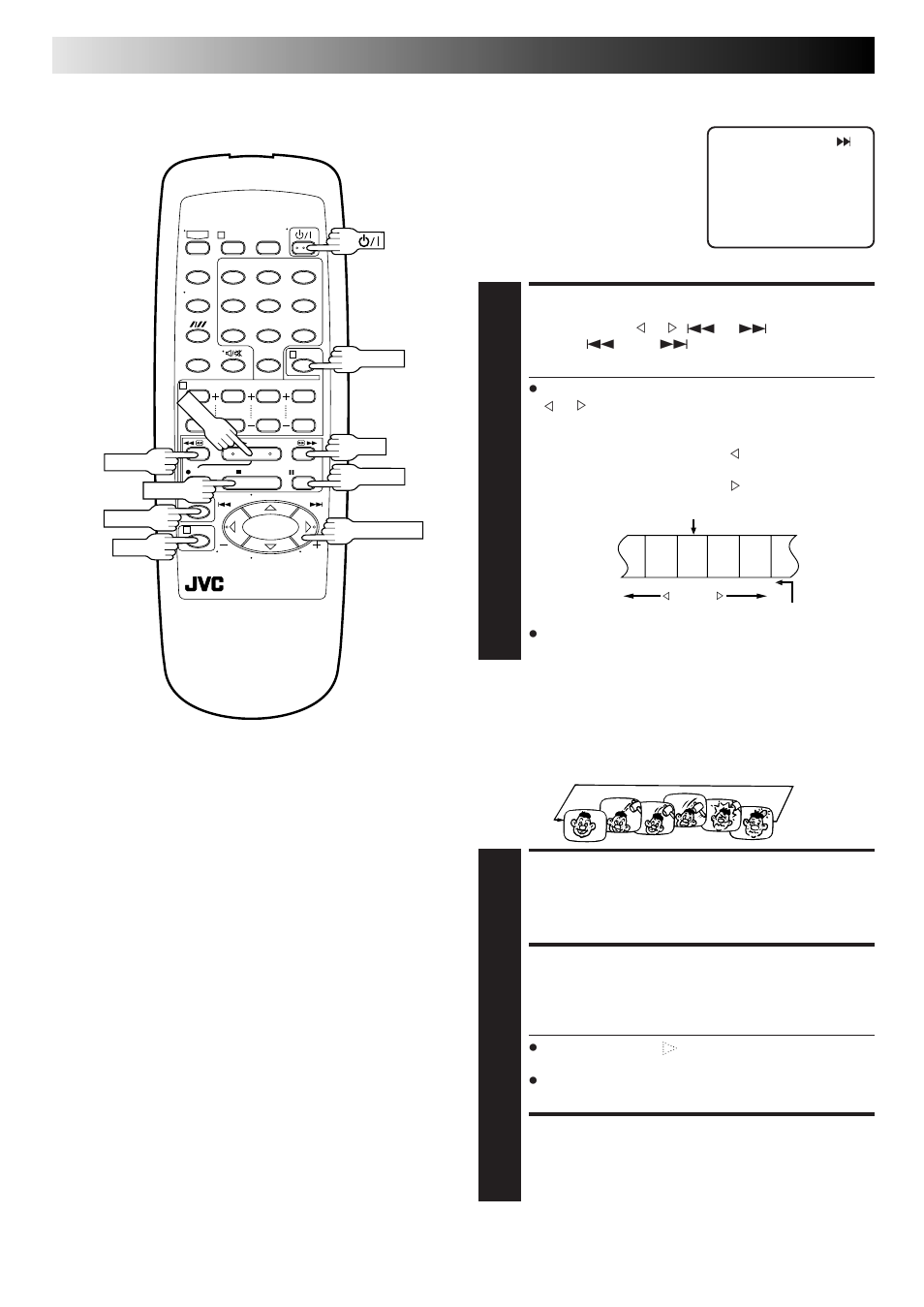 Activate index search, Start playback, Activate repeat playback | Stop playback, Playback (cont.), Index search, Repeat playback | JVC HR-J267MS User Manual | Page 14 / 40