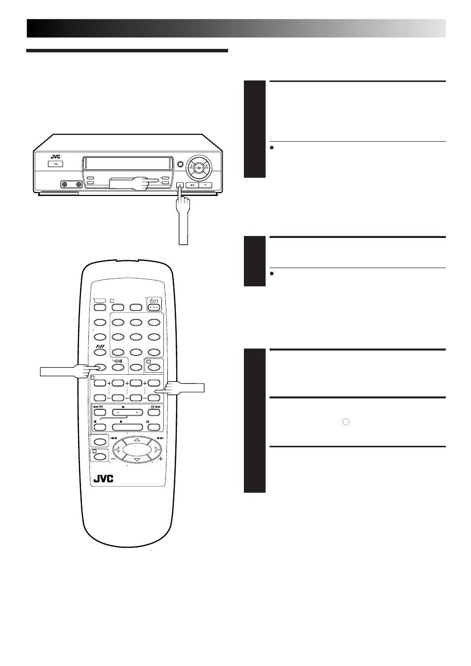 Recording features, Select channel to watch, Start recording | Engage itr mode, Set recording duration, Reset counter | JVC HR-J267MS User Manual | Page 17 / 40