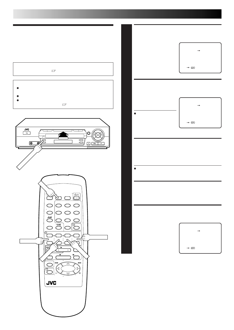 Express timer programming, Access timer programming screen, Enter programme start time | Enter programme stop time, Enter programme date, Enter channel position, Timer recording | JVC HR-J267MS User Manual | Page 20 / 40