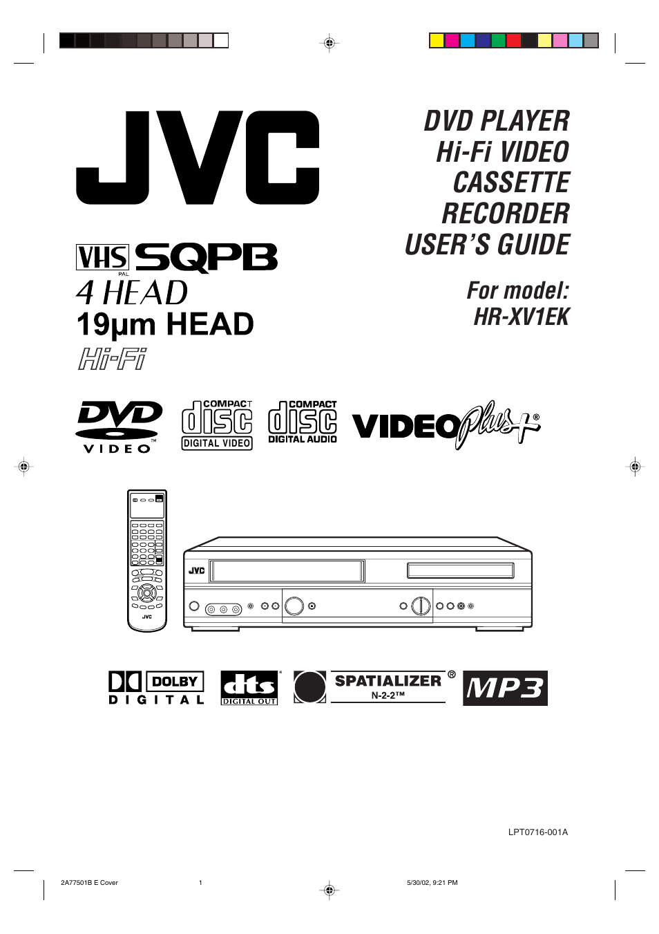 JVC HR-XV1EK User Manual | 60 pages