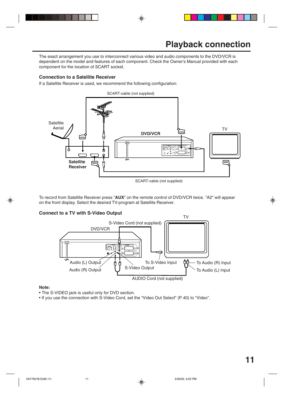 11 playback connection | JVC HR-XV1EK User Manual | Page 11 / 60