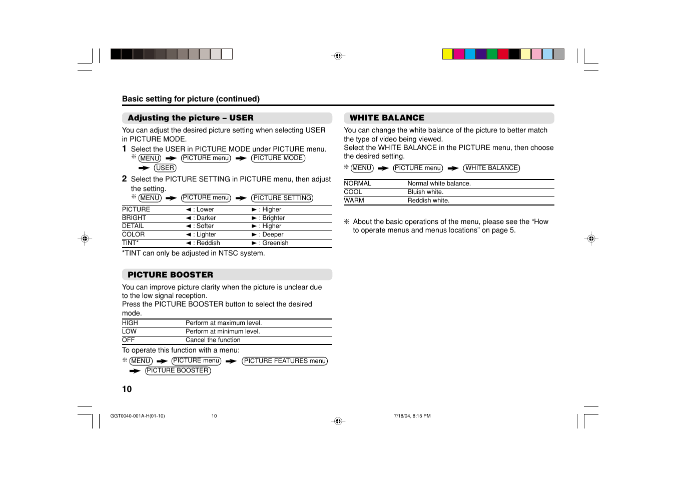 JVC AV-14FT14 User Manual | Page 10 / 24