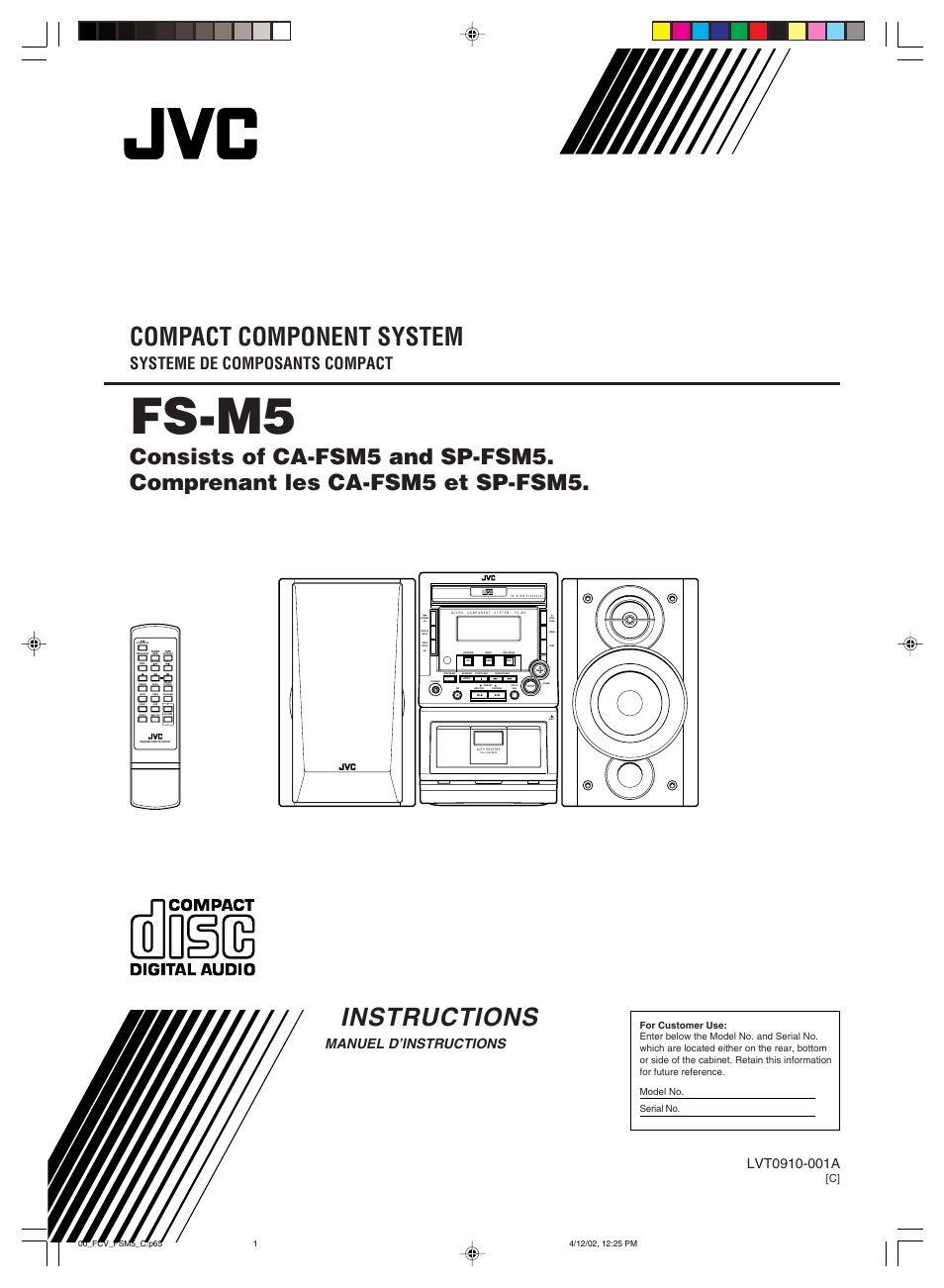 JVC FS-M5 User Manual | 23 pages