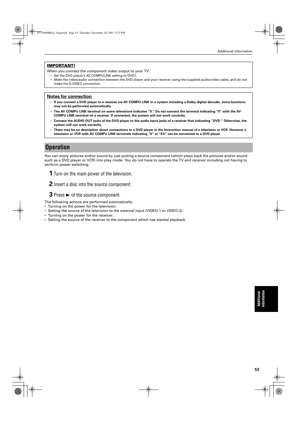 Operation | JVC XV-S402S FR User Manual | Page 55 / 63
