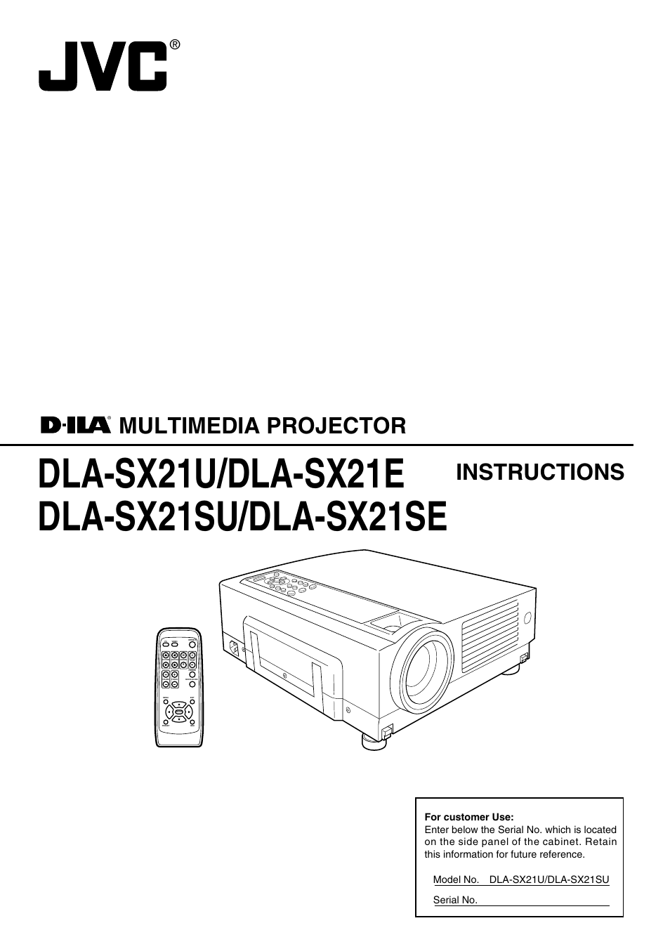 JVC DLA-SX21U User Manual | 58 pages