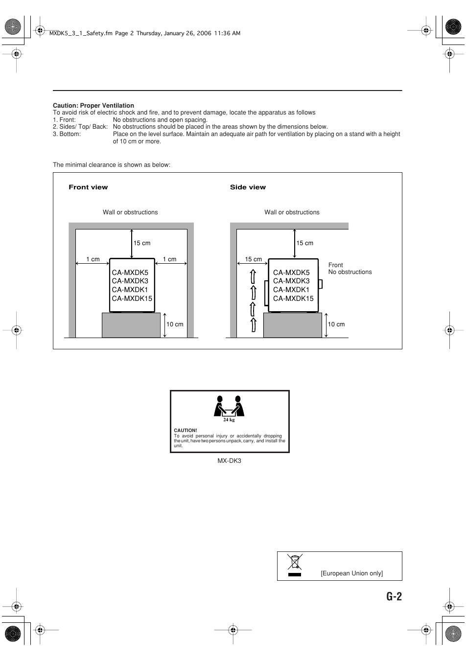 JVC CA-MXDK5 User Manual | Page 3 / 48