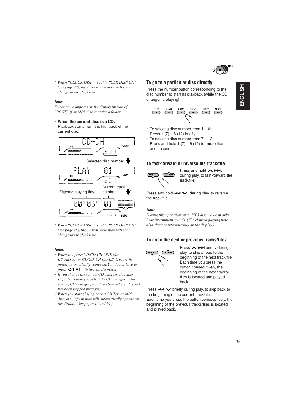 English to go to a particular disc directly | JVC KD-G700 User Manual | Page 35 / 66