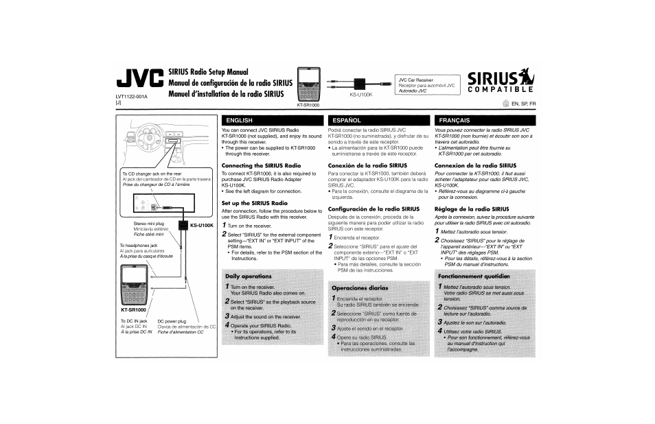 Sirius setup guide | JVC KD-G700 User Manual | Page 56 / 66