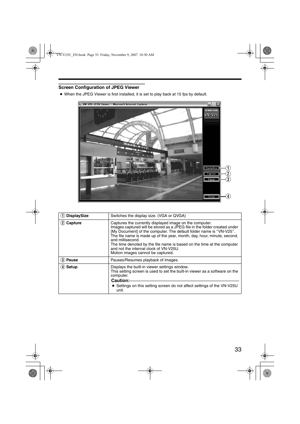 Screen configuration of jpeg viewer, Screen configuration, Of jpeg viewer | Ascreen configuration of jpeg viewerb | JVC VN-V25U User Manual | Page 33 / 40