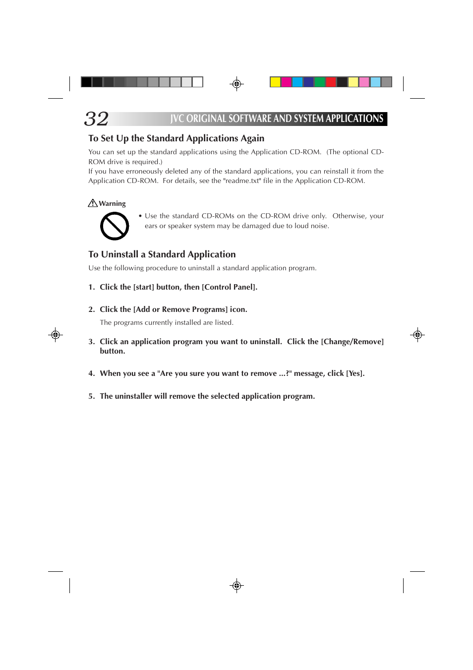 Jvc original software and system applications | JVC MP-XP7230GB User Manual | Page 32 / 126