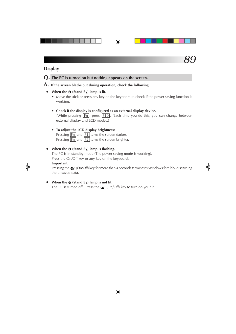Display | JVC MP-XP7230GB User Manual | Page 89 / 126